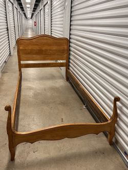 Vintage Solid Wood Twin Bed Frame
