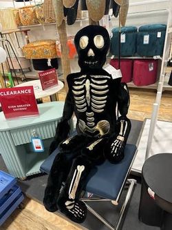 Large Plush Skeleton Halloween Decoration