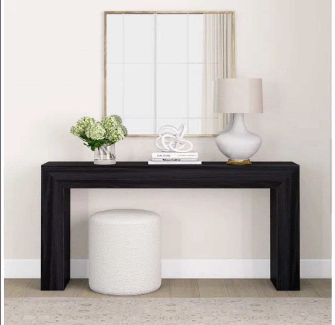 Maxwood 66” Black Console Table