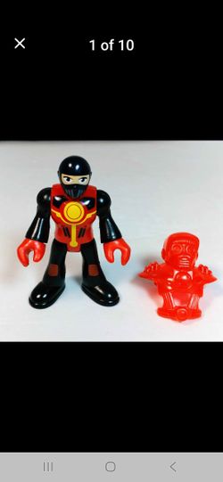 Fisher-Price  2011- Imaginext Raptor Dinosaur Rider Figure With Armor Mask -Helmet • 3”-Tall . 