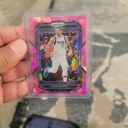 Luka Doncic  Silver Cracked Ice Prizm Basketball Card 