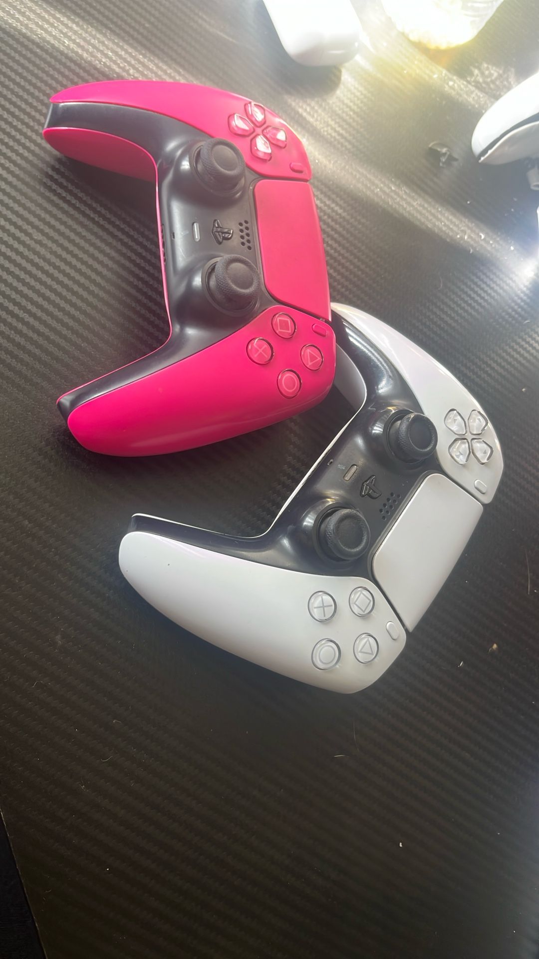 40$ FOR 2 PS5 CONTROLLERS (left joy stick stick-drift, but is fixable with help of a repair store)