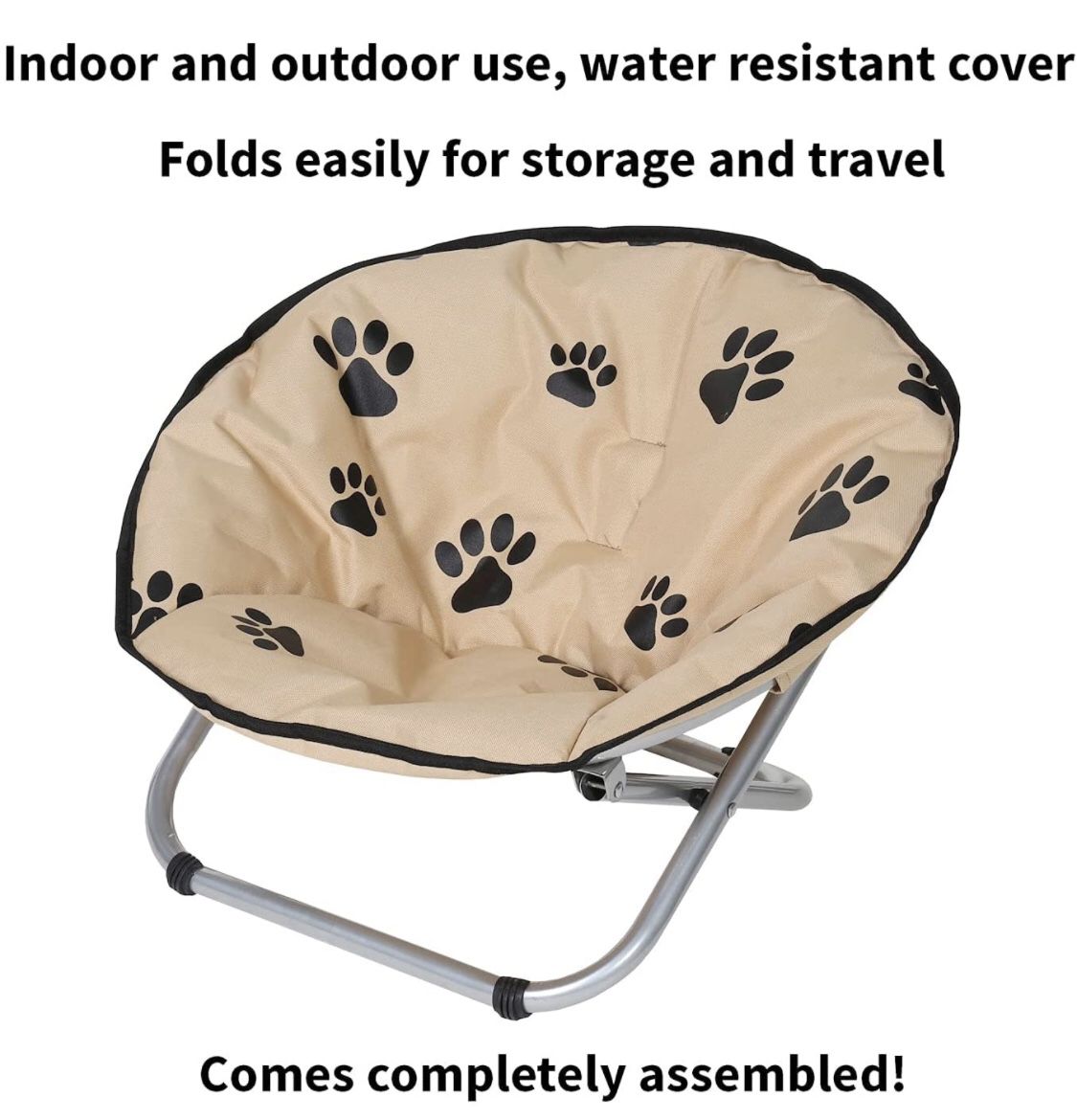 Etna Folding Round Fold Out Elevated Pet Cot