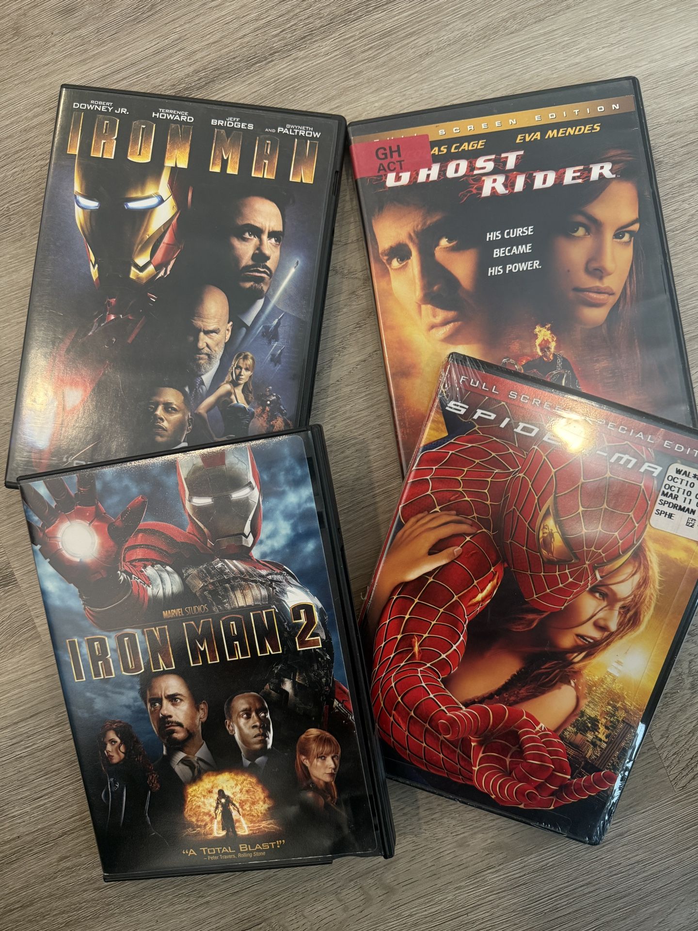 4 MARVEL Movies (DVD) Like New