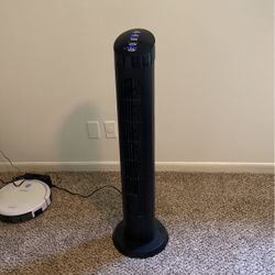 Cascade Portable Electric Oscilating Tower Fan With Nighttime Setting, Timer And Remote Control