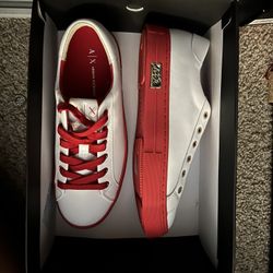 Shoes Armani Exchange White And Red Size 7 Womens