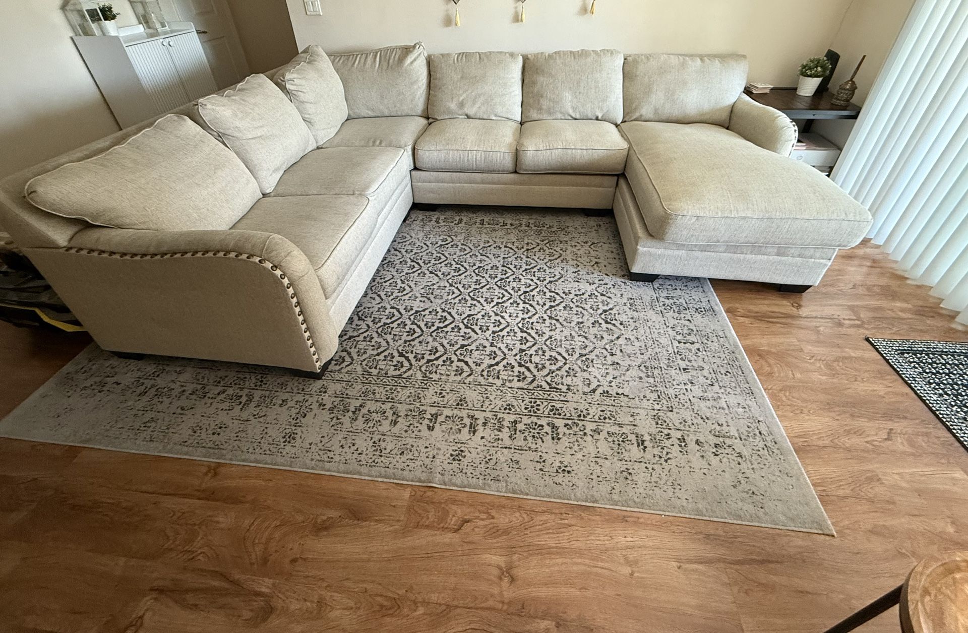 Ashley Beige Sectional Couch