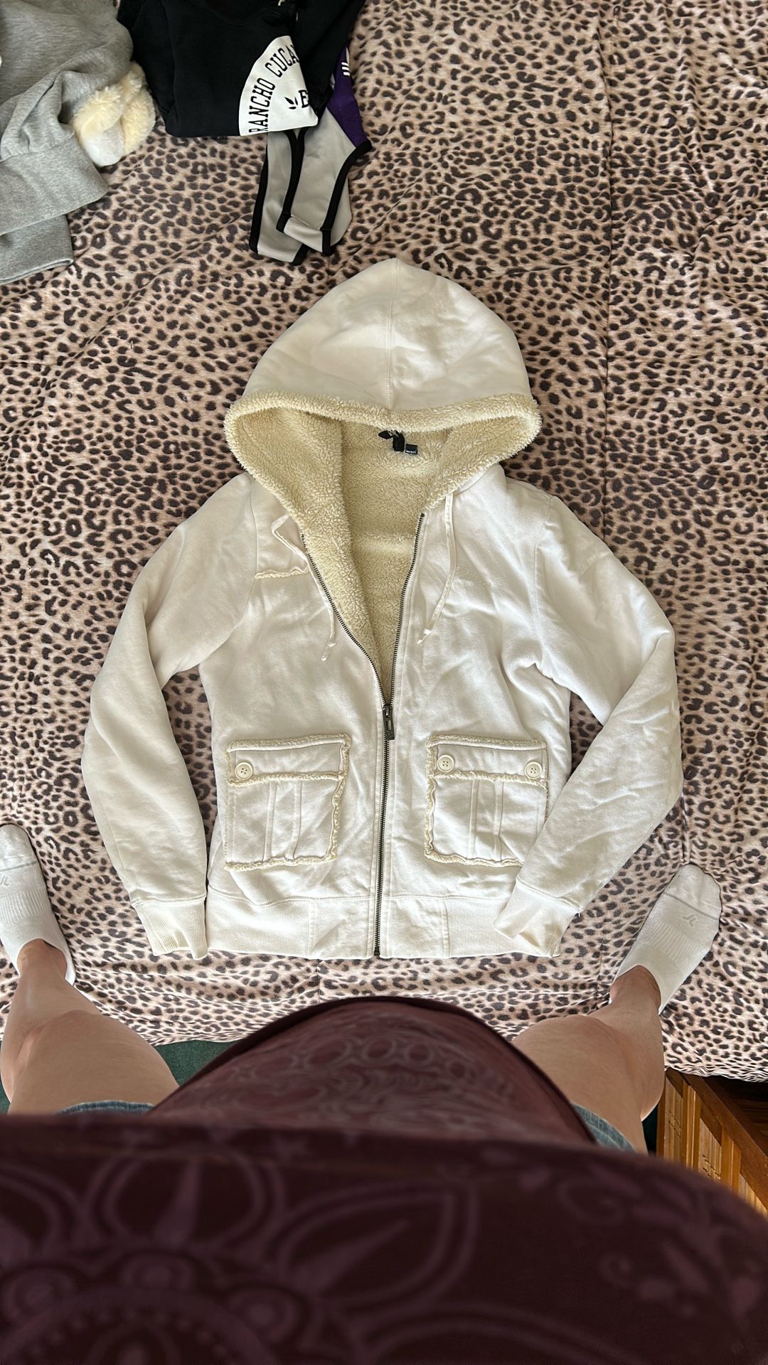 VANS Off the Wall Cream Zip Up w/ Hood