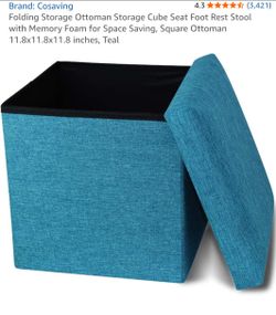 12 inch cube ottoman organzier
