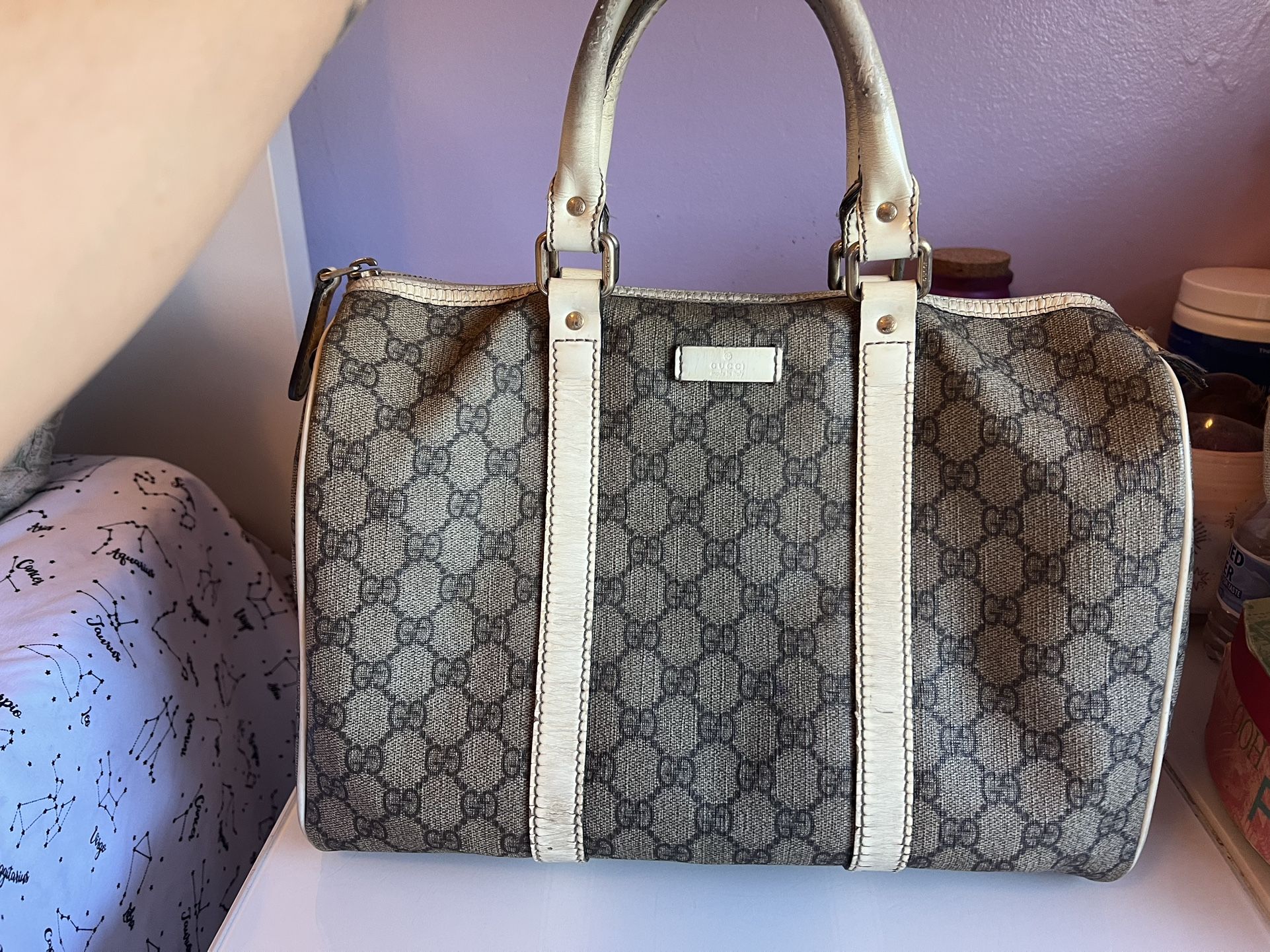 Gucci Medium GG Supreme Joy Boston Bag