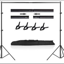 HYJ-INC HYJ-1010 8x8ft Adjustable Photo Backdrop Stand Kit with Carry Bag