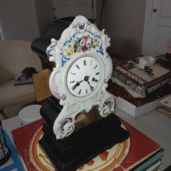 Antique Porcelain Mantel Clock