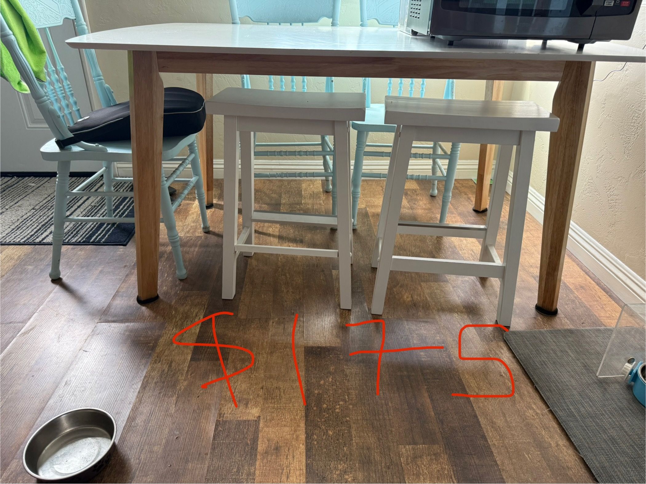 Table With Stools And Chairs