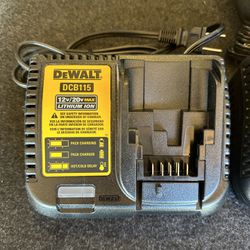 Dewalt DCB115 (2 of them) and DCB112. All three 12v/20v max lithium ion battery charger