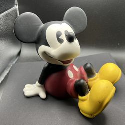 Disney Home Mickey Mouse Ceramic Bank Made by Enesco ~ Laid Back Mickey