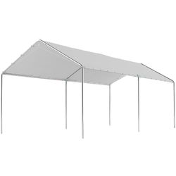 Outsunny 9.6'x19.5' Carport Heavy Duty Galvanized Car Canopy w/Anchor Kit, White
