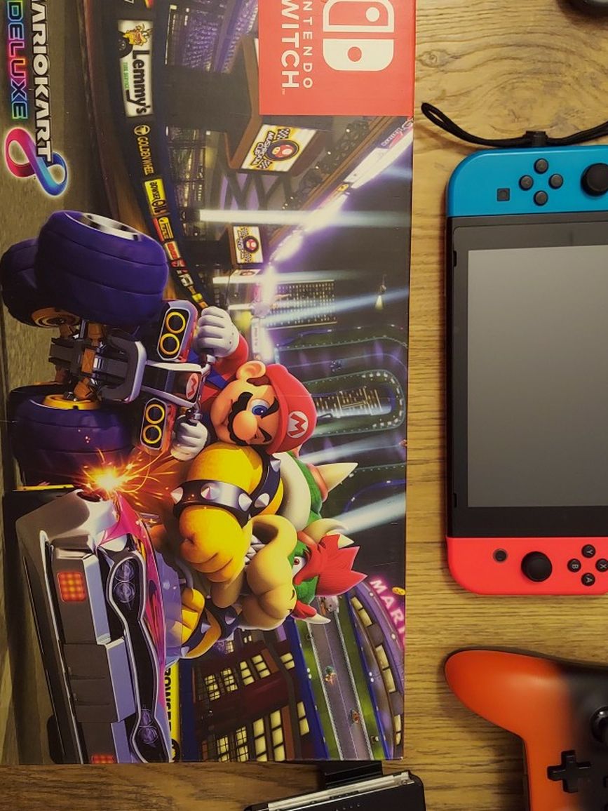 NINTENDO SWITCH V1+ games and controllers