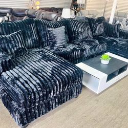 BRAND NEW! DOUBLE CHAISE THiCK CORDUROY SECTIONAL! SAME DAY DELIVERY 