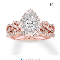 Neil Lane Bridal Set 1 Ct Tw Diamonds 14k Rose Gold 
