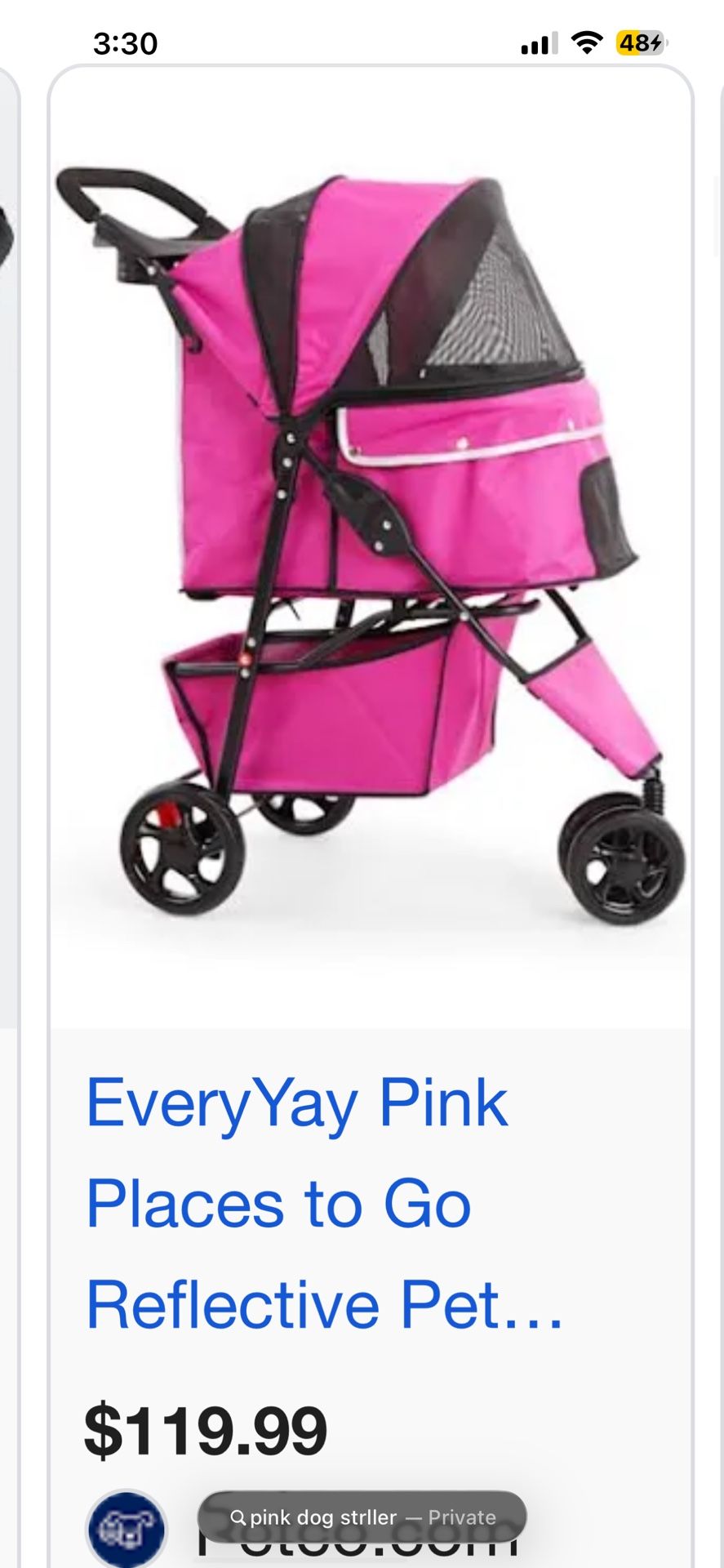 Pink Dog Stroller