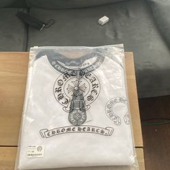 Chrome Hearts Horseshoe Neck Logo shirt ‘Black/white