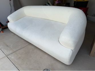 Puffy White Sofa Couch