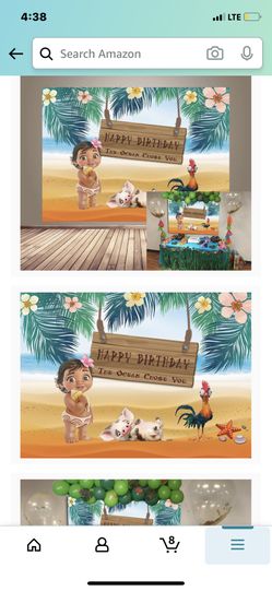 Baby moana backdrop