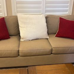 Beautiful Linen Tan Couch