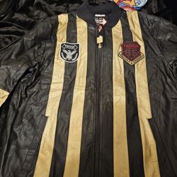 World Of Troop Black Gold Moto Jacket 