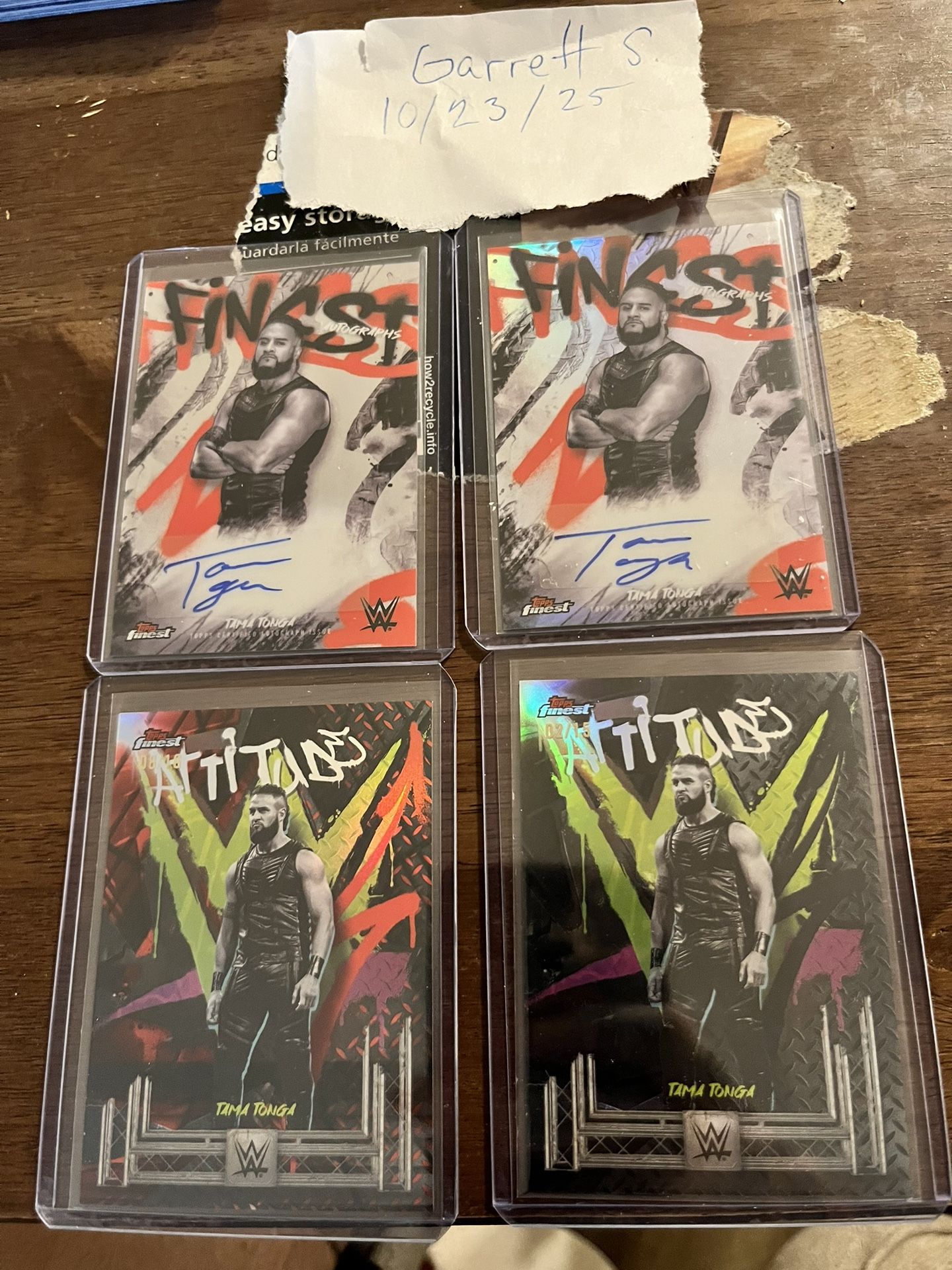 Tama Tonga WWE Topps Finest 2025 Auto/numbered Lot 