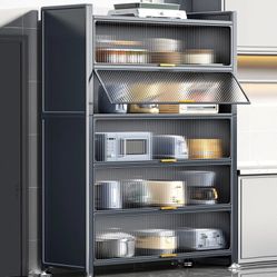 6 Tier Upgrade Large Metal Kitchen Pantry Storage Cabinet