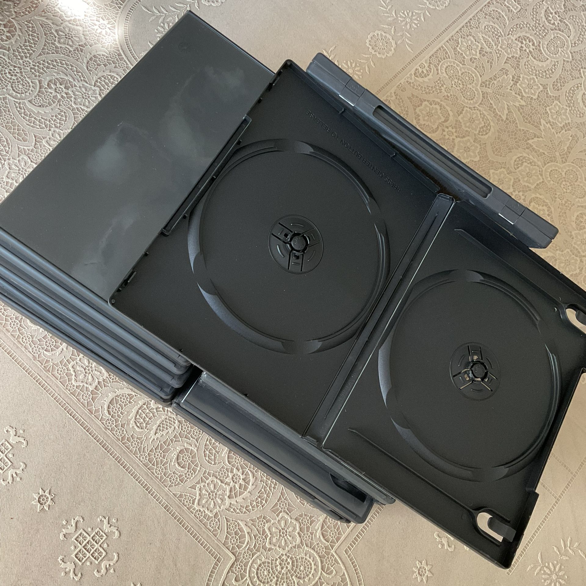 12 DVD Cases In Black