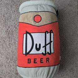 Universal Studios The Simpsons Duff Beer Can Plush Pillow New