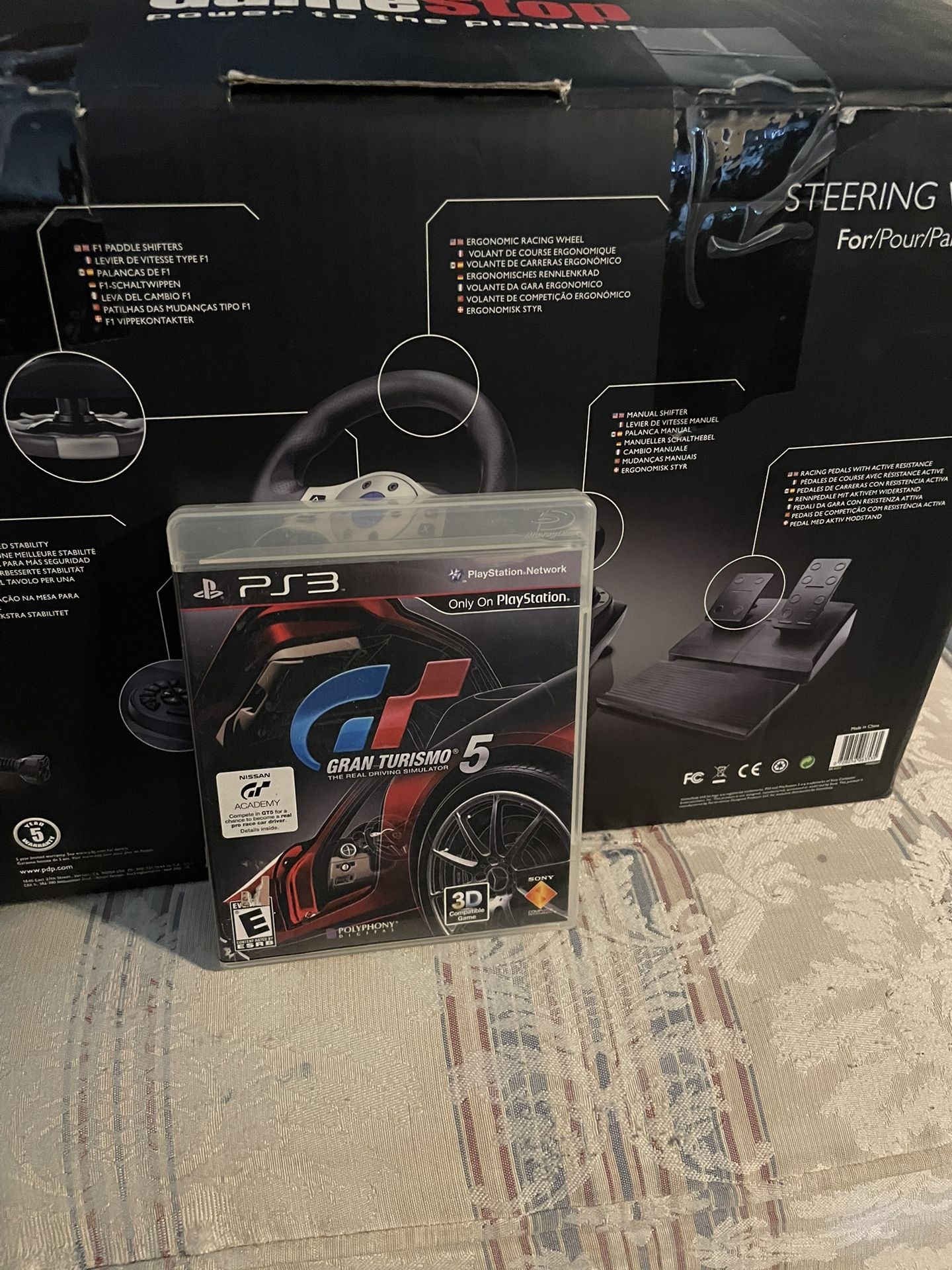 ps3 steering wheel and game