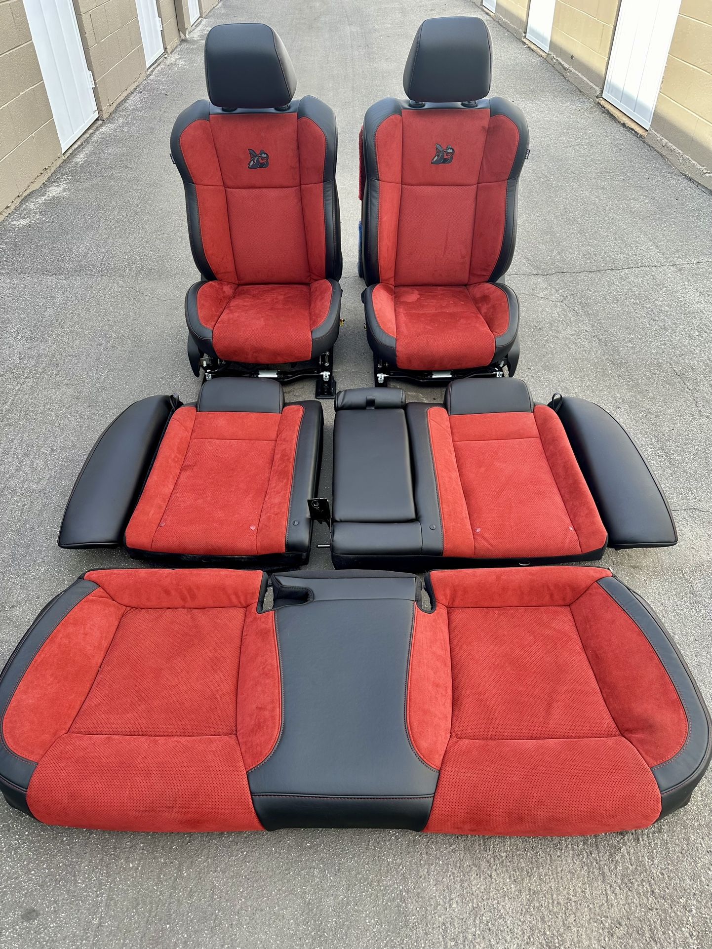 Dodge Charger Scat Pack Red Suede Seats Interior