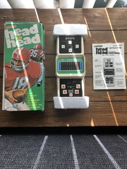 Head To Head Football Coleco Handheld Electronic Game Vintage 