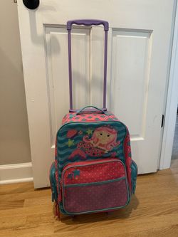 Kids Stephen Joseph rolling luggage case girls mermaid theme 