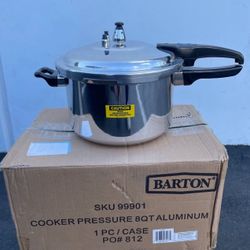 Barton 8 Quart Pressure Cooker Stovetop Canner Aluminum Canning Fast Cooking Pot SKU: 99901
