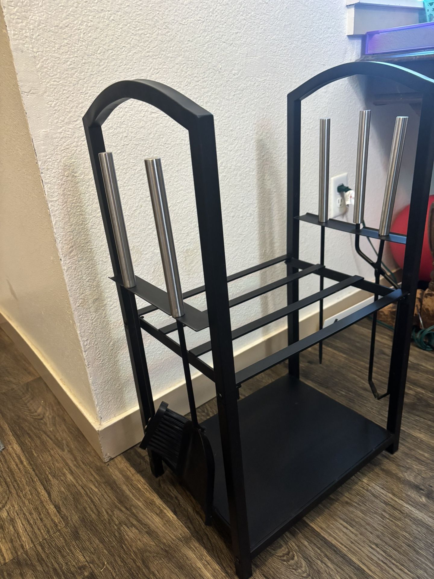 Fireplace Tool Set With Wood Holder