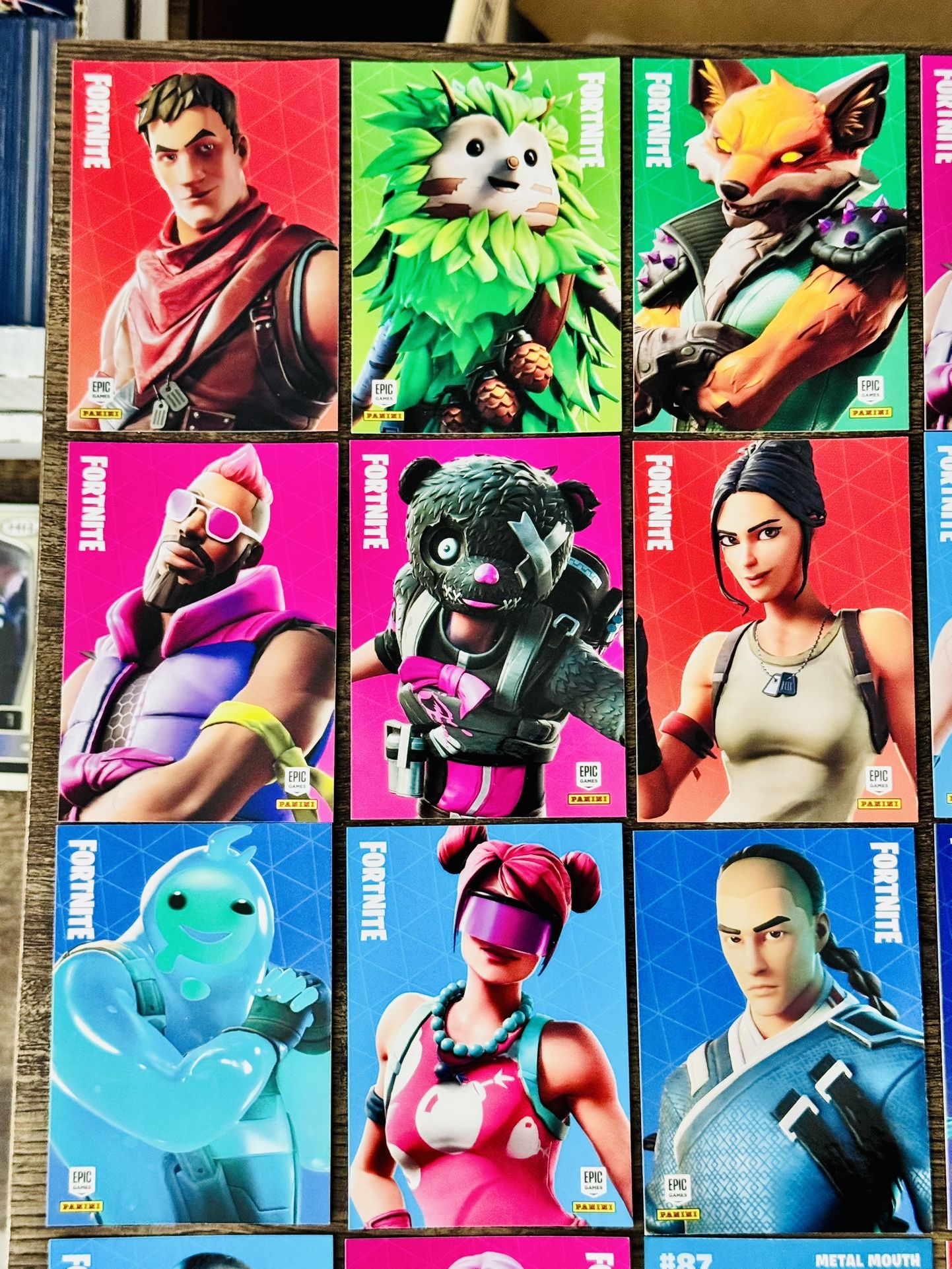 Fortnite Card Lot (120+) Panini Epic Skins, Pickaxes, Weapons, Mint! 2021 Panini