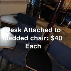 Wood Desk W Padded Chair
