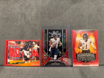 Justin Fields 2023 Rookies & Stars 3 Card Lot Crusade Prizm Bears NFL
