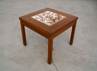 1960’s Midcentury Modern Walnut & Copper End Table