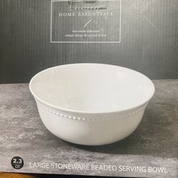 Serving Bowl (large stoneware beaded serving bowl)