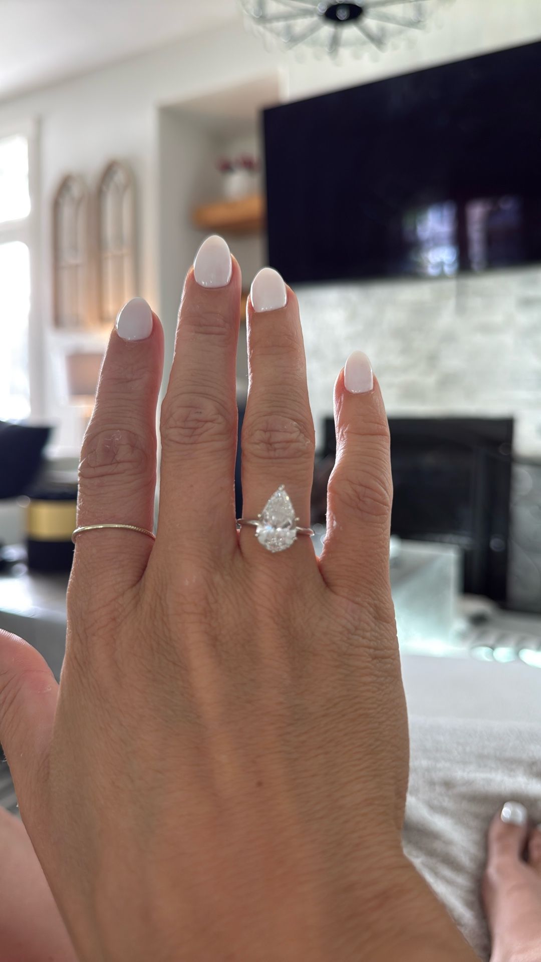 4 Carat Pear Shaped Engagement Ring