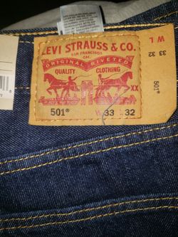 501 Levis 33 X 32 New W Tags
