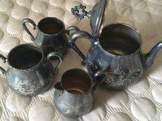 Antique Silver plated Tea set