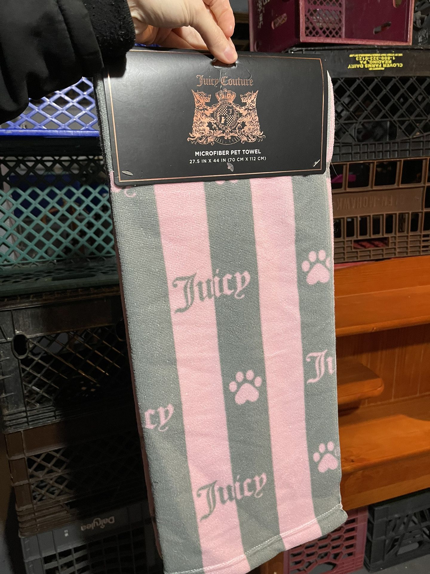 Juicy Couture Pink Microfiber Dog Towel