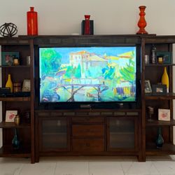 Real Wood Entertainment Center