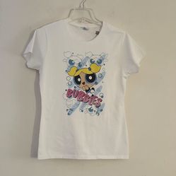 Powerpuff Girls Crewneck Short Sleeve Graphic T-Shirt Size:M Color: White/ Multi 